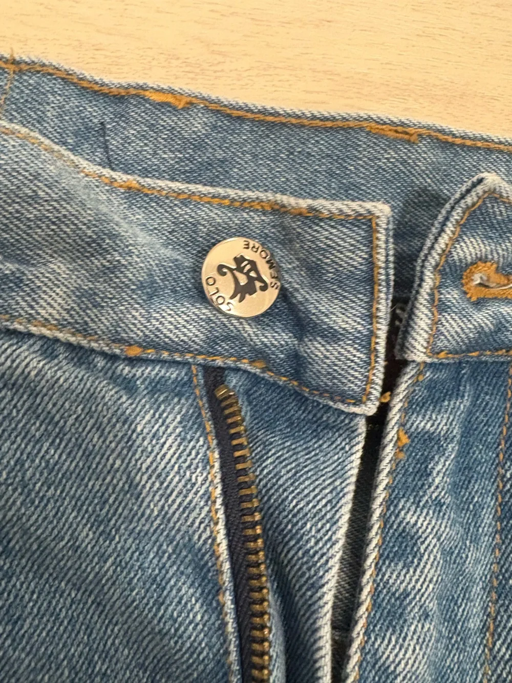 Solo Semore Dragon Embroidered Baggy Jeans Size